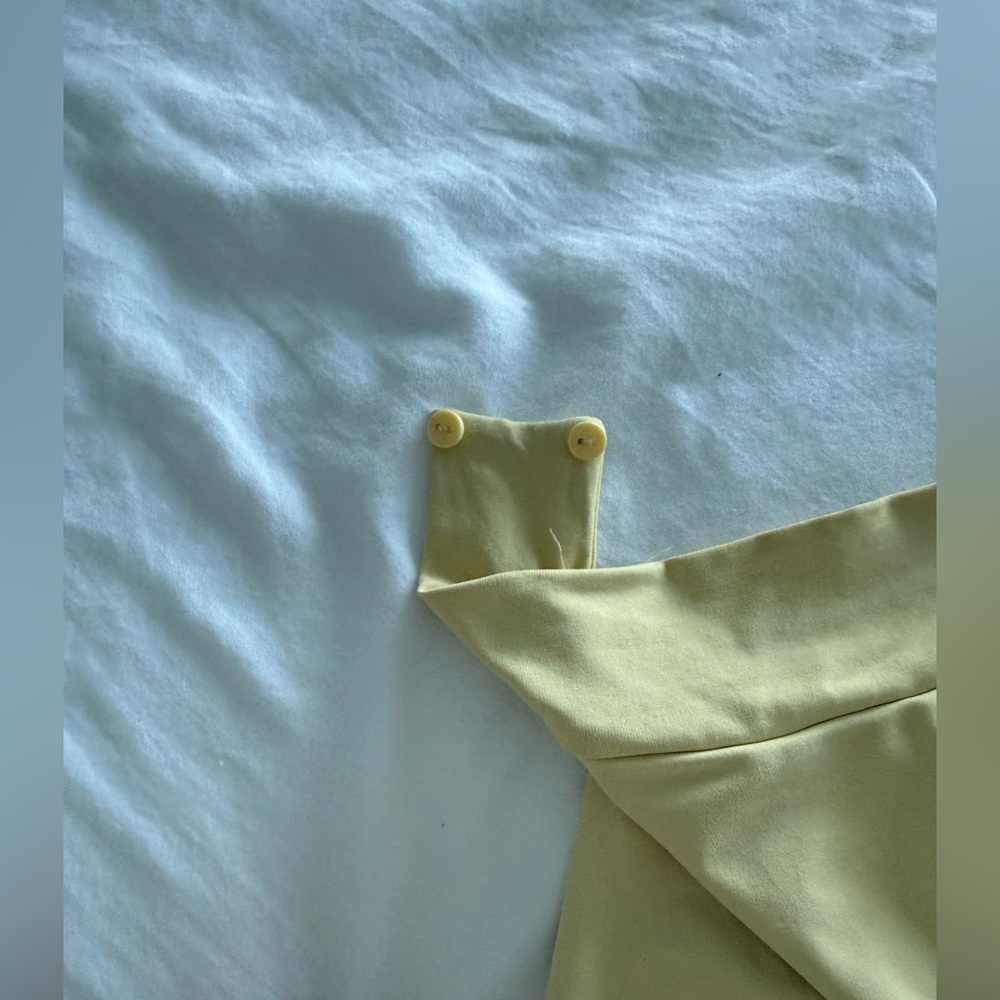 Zara Ruched Polyamide Sun Top – Gold Sunburst Detail ☀️✨ Size Small - Picture 8 of 10